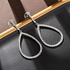 Alloy & Crystal Rhinestone Dangle Stud Earrings LS-EJEW-G467-01P-02-2