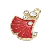 Alloy Enamel Pendants with Rhinestone FIND-Z070-07G-06-2