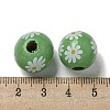 Printed Wood European Beads WOOD-G022-19J-3