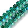 Transparent Electroplate Glass Beads Strands X-GLAA-Q099-C01-09-1-1