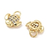 Rack Plating Brass Micro Pave Clear Cubic Zirconia Charms KK-Z064-17G-2