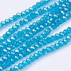 Electroplate Glass Beads Strands EGLA-F003-C15-2