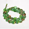 Handmade Millefiori Glass Heart Bead Strands LK-P017-10-1