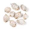 Electroplate Natural Spiral Shell Big Pendants SSHEL-N042-13-1