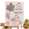 Pumpkin & Tree Leaf & Mushroom Silicone Stamps PW-WG25FE2-01-3