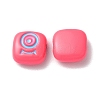 Spray Painted Alloy Enamel Beads PALLOY-M215-15E-2