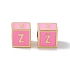 Rack Plating Brass Enamel Beads KK-B060-04G-05Z-2