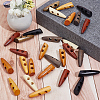 56Pcs 7 Colors 2-Hole Wood Buttons BUTT-GF0004-26-4
