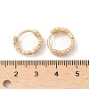 Daisy Brass Enamel Hoop Earrings for Women EJEW-G434-01G-02-5