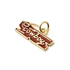 West Cowboy Brass Enamel Pendants KK-A268-04B-G-2
