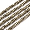 Faceted Rondelle Natural Pyrite Beads Strands G-I126-11-3x2mm-1