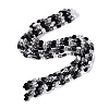 Electroplate Imitation Jade & Opaque & Transparent Glass Beads Strands EGLA-Q135-6x8MM-01H-2