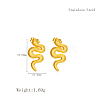 Elegant Stainless Steel Snake Stud Earrings QD7149-2