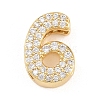 Brass Micro Pave Cubic Zirconia Pendants KK-B167-22G-6-1