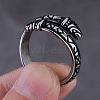 Titanium Steel Word Open Cuff Ring FIND-PW0020-16C-2