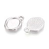 304 Stainless Steel Pendant Cabochon Settings STAS-T067-11P-2
