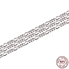 Anti-Tarnish Rhodium Plated 925 Sterling Silver Figaro Chain STER-WH0011-03P-2