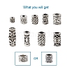 Kissitty Tube Hollow Tibetan Style Alloy Beads TIBEB-KS0001-04AS-2