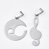 201 Stainless Steel Split Pendants STAS-T048-46-3