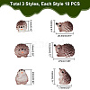 30Pcs 3 Style Resin Hedgehog Display Decorations DJEW-GA0001-46-2