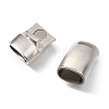 Tarnish Resistant 304 Stainless Steel Magnetic Clasps with Glue-in Ends STAS-C020-07P-2