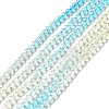 Transparent Gradient Color Glass Beads Strands GLAA-H021-01B-23-2