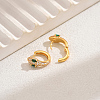 Fashionable Brass Snake Hoop Earrings ML3202-2