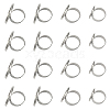 CHGCRAFT 16Pcs 4 Size Adjustable Brass Finger Rings Components KK-CA0002-22S-1