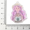 Girls Theme Printed Acrylic Pendants OACR-H043-02A-3