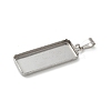 304 Stainless Steel Pendant Cabochon Settings X-STAS-Z118-02P-2