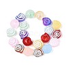 Half Baking Paint Transparent Glass Enamel Beads Strands GLAA-N061-03-2