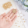 38Pcs 3 Size Brass Ball Stud Earring Post KK-AR0003-01-3