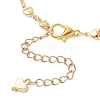 3Pcs Natural Morganite & Brass Beads Link Chain Bracelets for Women BJEW-JB12595-5