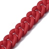 Handmade Rubberized Style Acrylic Curb Chains AJEW-JB00755-14