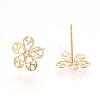 Brass Ear Studs X-KK-S345-272G-2