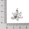 Brass Pave Clear Cubic Zirconia Pendants KK-Z061-13P-01-3