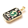 Tarot Card Brass Enamel Pendents KK-R212-02G-06-2