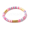 Handmade Polymer Clay Heishi Beads Stretch Bracelets Set BJEW-JB07397-6