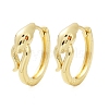 Snake Brass Micro Pave Cubic Zirconia Hoop Earrings EJEW-L299-03G-4