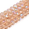 Electroplate Glass Beads Strands EGLA-A044-T6mm-L20-1