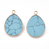 Synthetic Turquoise Pendants G-S344-57E-2