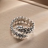 Alloy Spine Open Cuff Rings for Unisex PW-WG1D637-01-1