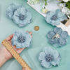 6Pcs Flower Cloth Brooches for Backpack Clothes Wedding Party JEWB-FH0002-38C-3