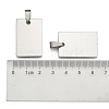 Non-Tarnish 201 Stainless Steel Rectangle Stamping Blank Tag Pendants STAS-S030-01-3