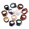 Natural Agate Rings G-N0326-034-1