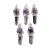 Natural Amethyst Dowsing Pendulums G-C095-01P-01-2