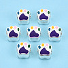 Alloy Enamel European Beads MPDL-T005-003F-RS-3