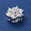 Rack Plating Brass Micro Pave Cubic Zirconia Beads KK-Z082-01S-2