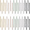 Unicraftale 100Pcs 5 Colors 304 Stainless Steel Cable Chain Extender CHS-UN0001-17B-1