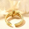 Rack Plating Brass Cuff Finger Rings for Women RJEW-C117-03G-3